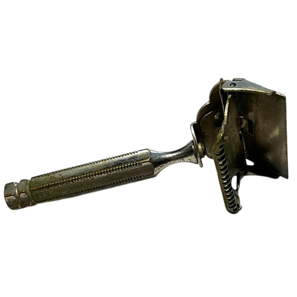 Vintage GEM 1912 Style Junior Silver Tone Single Edge Safety Razor